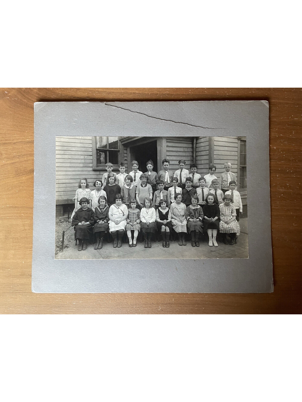 Boys And Girls Class Photo Black & White Class Photo Vintage Photo